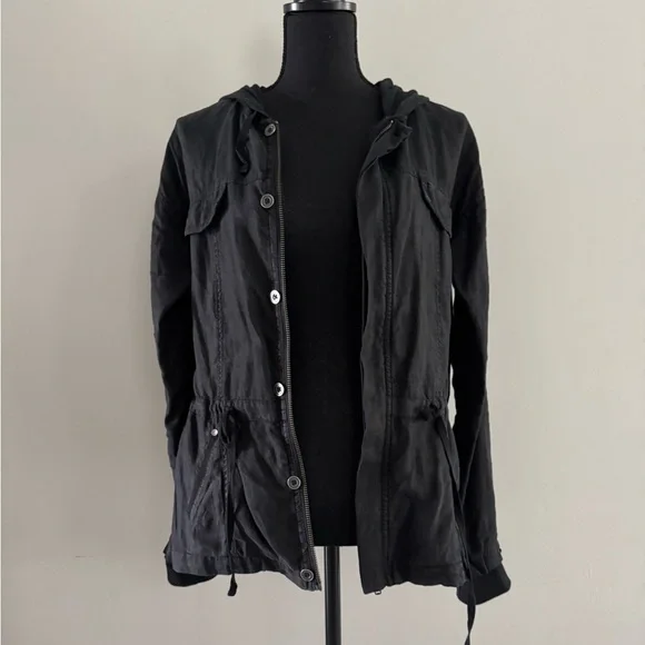Michael Stars Black Utility Jacket Sz m - Picture 1 of 6